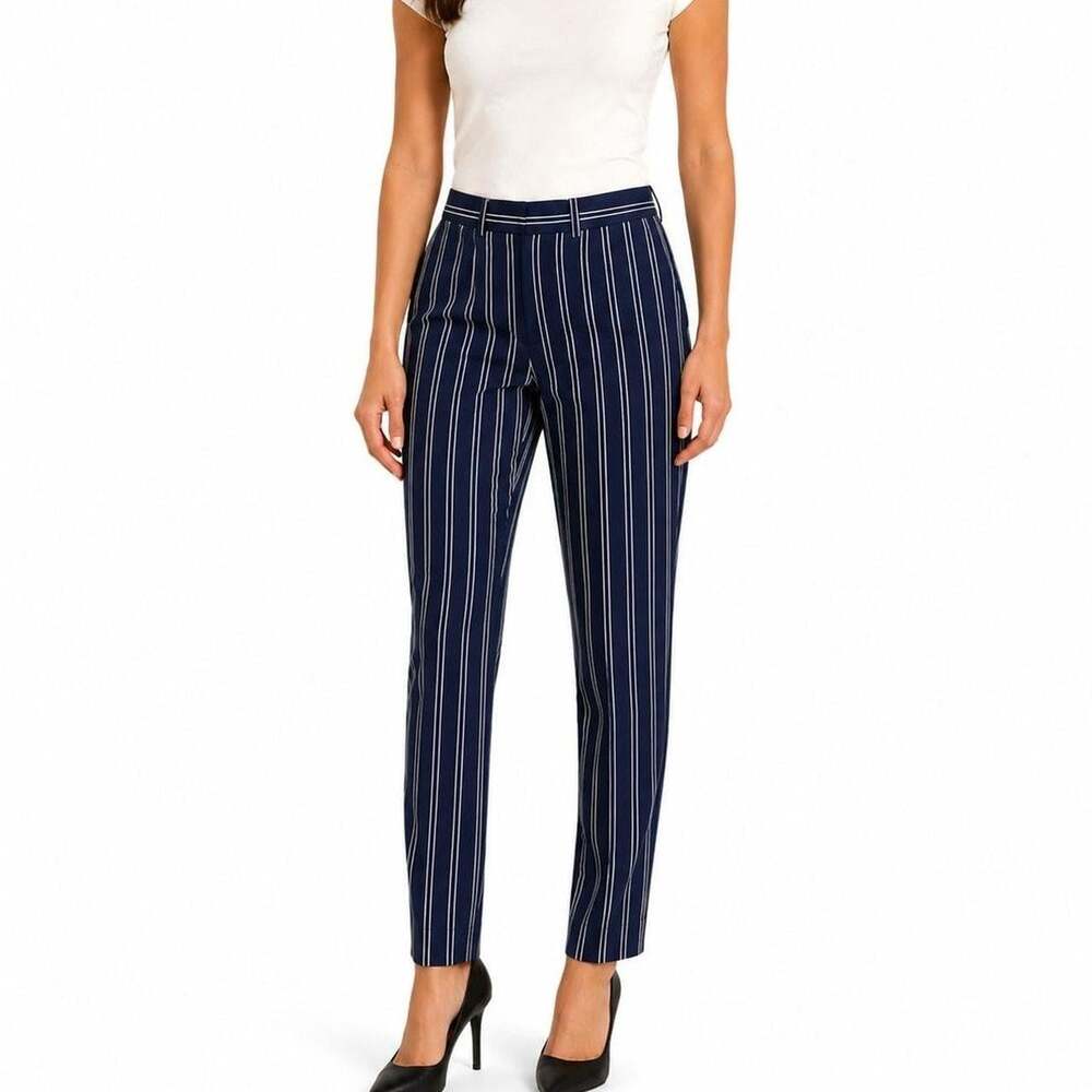 Michael Kors Women's Blue and White Trousers